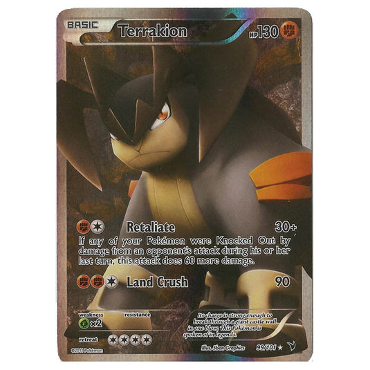 Pokemon - Black & White - Noble Victories - Terrakion FullArt - 99/101