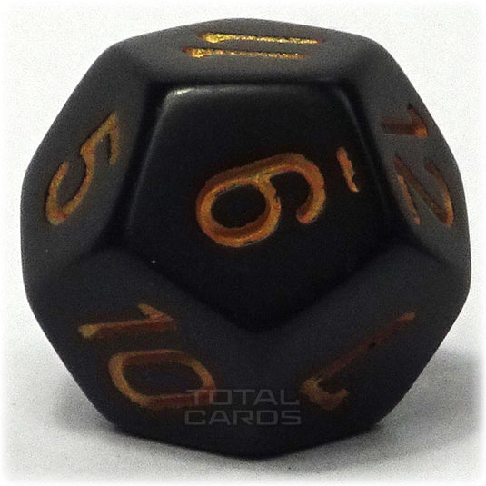 Chessex - Opaque 16mm D12 - Black w/Gold