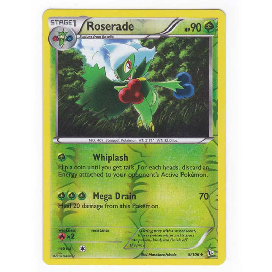 Pokemon - XY - Flashfire - (Reverse Holo) Roserade - 9/106