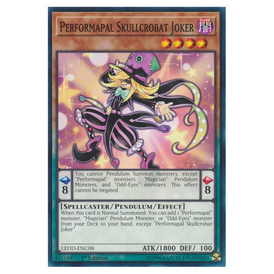 Yu-Gi-Oh! - Legendary Dragon Decks - Performapal Skullcrobat Joker (Common) LEDD-ENC08