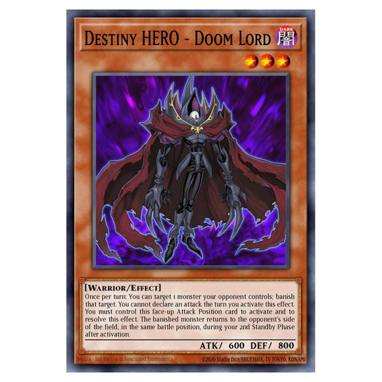 Yu-Gi-Oh! - Speed Duel GX - Duel Academy Box - Destiny HERO - Doom Lord (Common) SGX1-ENB02