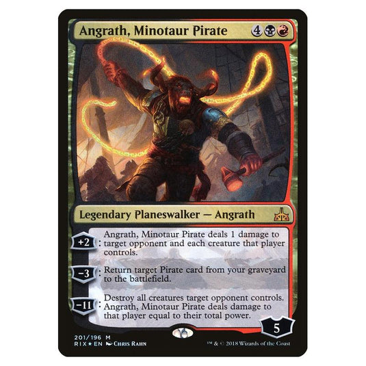 Magic The Gathering - Rivals Of Ixalan - Angrath, Minotaur Pirate - 201/196 (Foil)