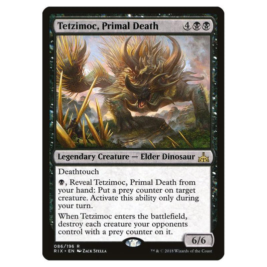 Magic The Gathering - Rivals Of Ixalan - Tetzimoc, Primal Death - 86/196