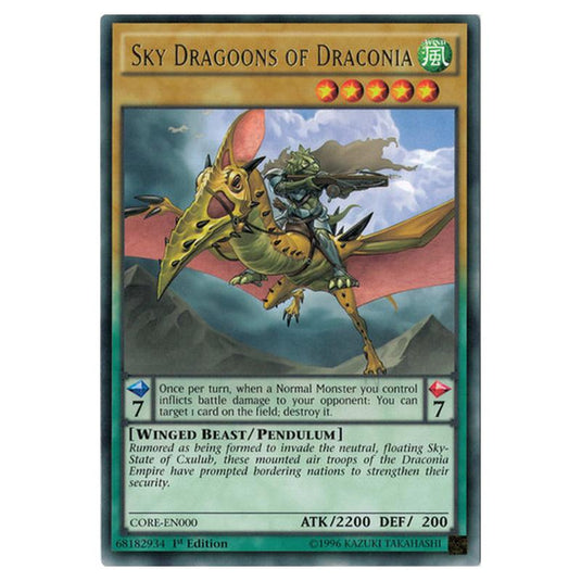 Yu-Gi-Oh! - Clash of Rebellions - Sky Dragoons of Draconia (Rare) CORE-EN000