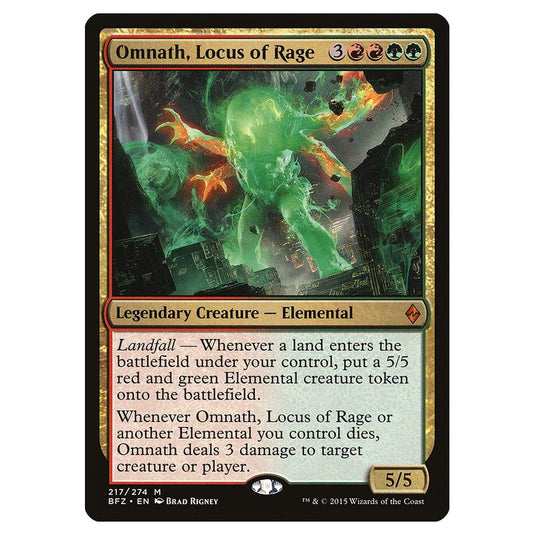 Magic The Gathering - Battle For Zendikar - Omnath, Locus Of Rage - 217/274 (Foil)