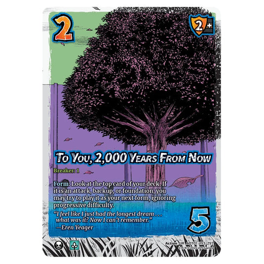 To You, 2,000 Years From Now card from the Attack on Titan set Battle For Humanity UR 01 193/297