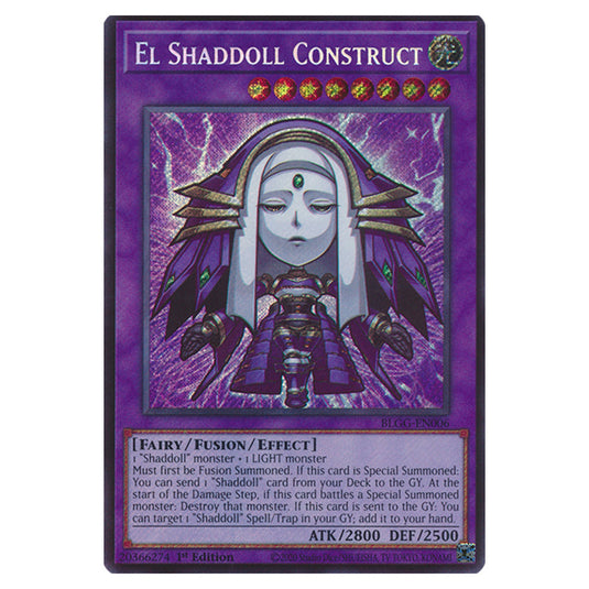 El Shaddoll Construct (Chibi artwork) BLGG-EN006 card from the Yu-Gi-Oh! set Battles of Legend: Glorious Gallery
