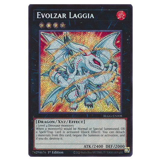 Evolzar Laggia (Chibi artwork) BLGG-EN008 card from the Yu-Gi-Oh! set Battles of Legend: Glorious Gallery