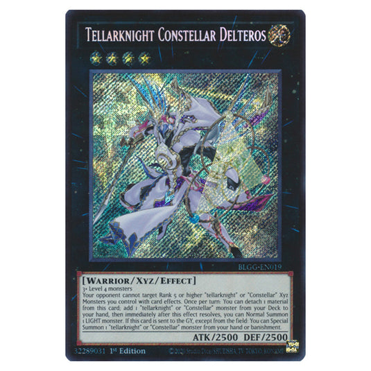 Tellarknight Constellar Delteros BLGG-EN019 card from the Yu-Gi-Oh! set Battles of Legend: Glorious Gallery
