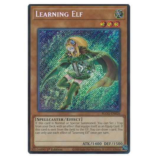 Learning Elf BLGG-EN026 card from the Yu-Gi-Oh! set Battles of Legend: Glorious Gallery