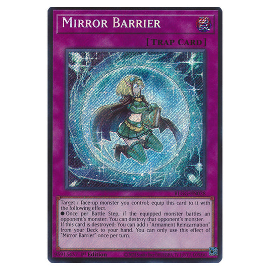 Mirror Barrier BLGG-EN028 card from the Yu-Gi-Oh! set Battles of Legend: Glorious Gallery