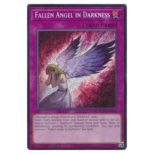 Fallen Angel in Darkness BLGG-EN031 card from the Yu-Gi-Oh! set Battles of Legend: Glorious Gallery