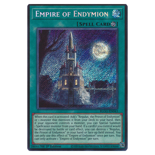 Empire of Endymion BLGG-EN043 card from the Yu-Gi-Oh! set Battles of Legend: Glorious Gallery
