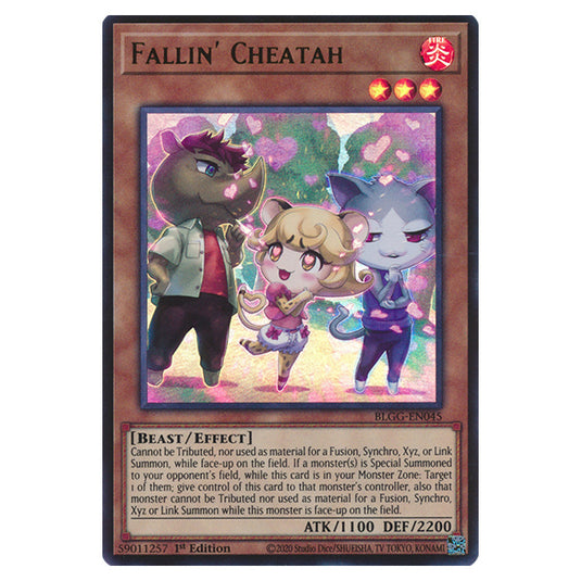 Fallin' Cheatah BLGG-EN045 card from the Yu-Gi-Oh! set Battles of Legend: Glorious Gallery