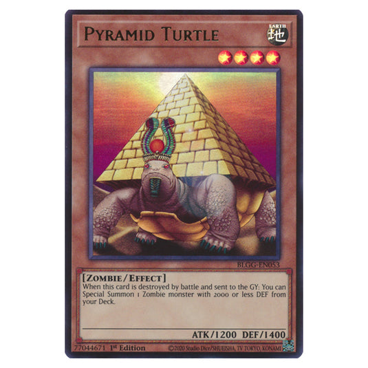 Pyramid Turtle BLGG-EN053 card from the Yu-Gi-Oh! set Battles of Legend: Glorious Gallery