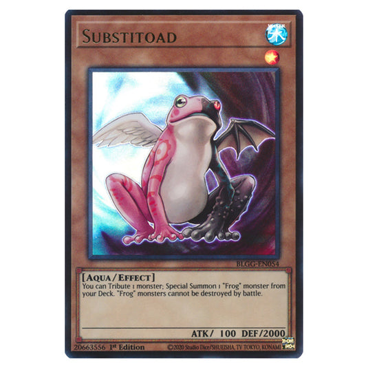 Substitoad BLGG-EN054 card from the Yu-Gi-Oh! set Battles of Legend: Glorious Gallery