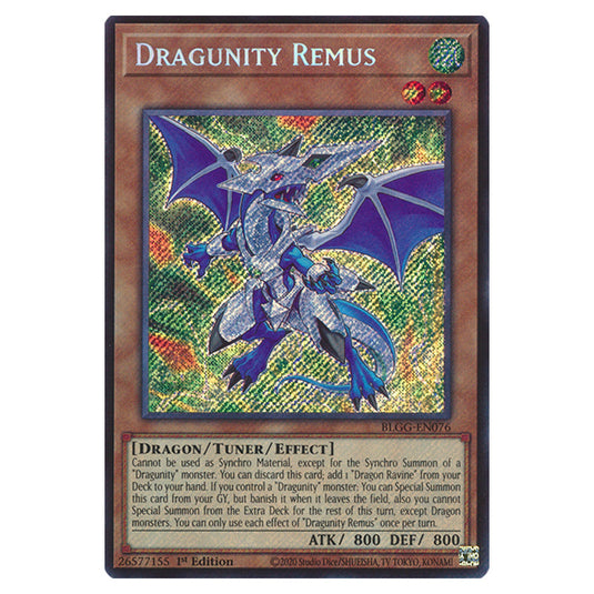 Dragunity Remus BLGG-EN076 card from the Yu-Gi-Oh! set Battles of Legend: Glorious Gallery