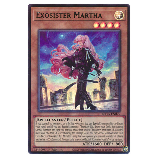 Exosister Martha BLGG-EN079 card from the Yu-Gi-Oh! set Battles of Legend: Glorious Gallery