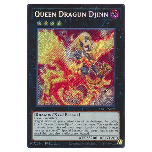 Queen Dragun Djinn BLGG-EN097 card from the Yu-Gi-Oh! set Battles of Legend: Glorious Gallery