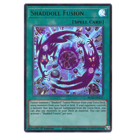 Shaddoll Fusion BLGG-EN111 card from the Yu-Gi-Oh! set Battles of Legend: Glorious Gallery
