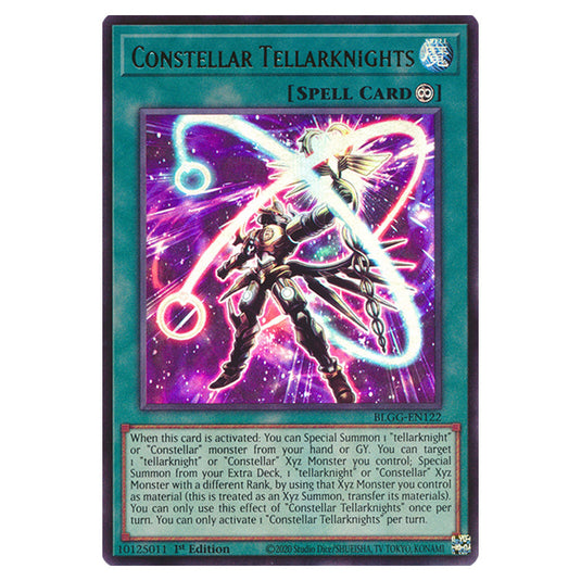 Constellar Tellarknights BLGG-EN122 card from the Yu-Gi-Oh! set Battles of Legend: Glorious Gallery