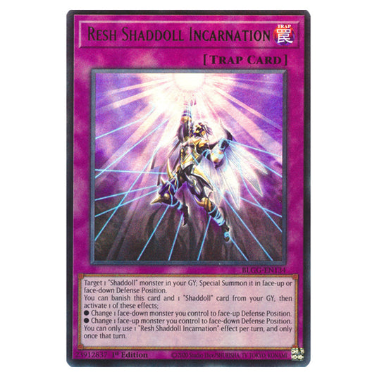 Resh Shaddoll Incarnation BLGG-EN134 card from the Yu-Gi-Oh! set Battles of Legend: Glorious Gallery