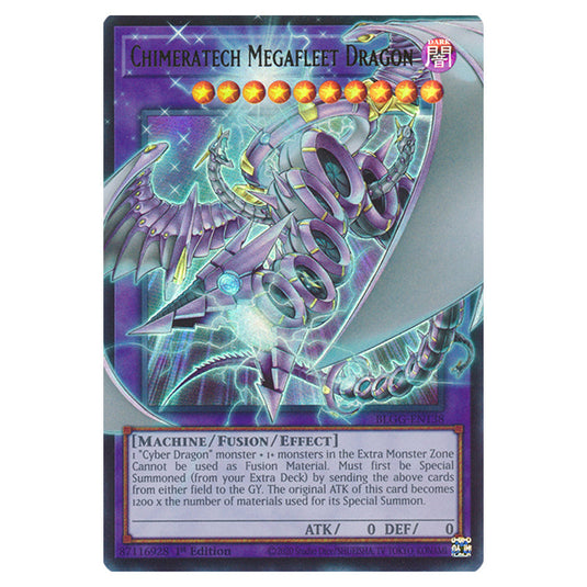 Chimeratech Megafleet Dragon (extended art) BLGG-EN138 card from the Yu-Gi-Oh! set Battles of Legend: Glorious Gallery