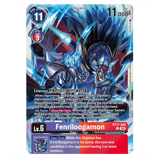Digimon Card Game - Secret Crisis - Fenriloogamon - (R) - BT17-069