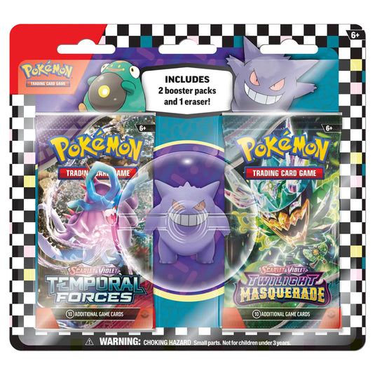 Pokemon - Back to School Eraser & 2 Pack Blister - Gengar