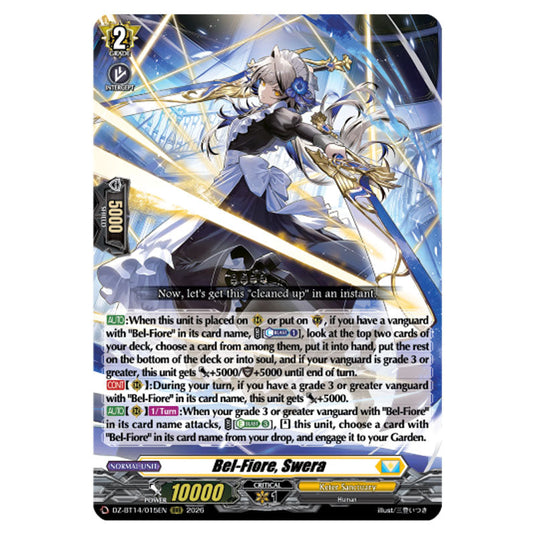 Bel-Fiore, Swera DZ-BT14/015EN card from the Cardfight!! Vanguard set Envoys of the Crimson Moon