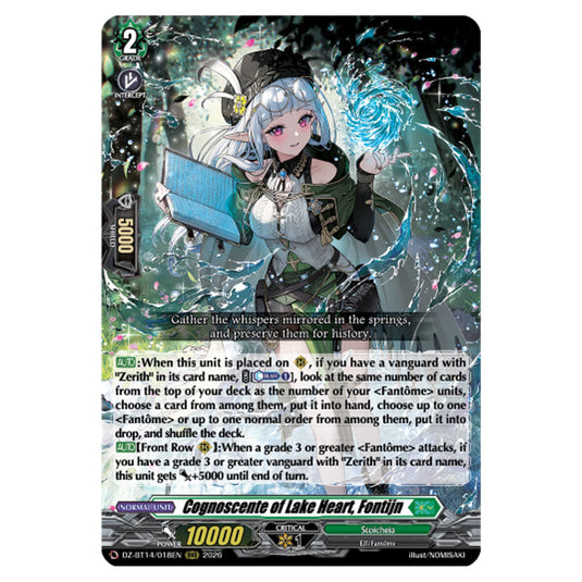 Cognoscente of Lake Heart, Fontijn DZ-BT14/018EN card from the Cardfight!! Vanguard set Envoys of the Crimson Moon