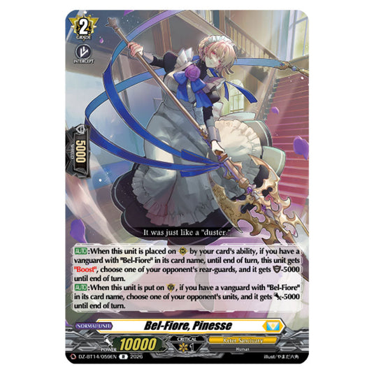 Bel-Fiore, Pinesse DZ-BT14/059EN card from the Cardfight!! Vanguard set Envoys of the Crimson Moon