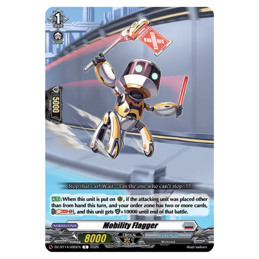Mobility Flagger DZ-BT14/095EN card from the Cardfight!! Vanguard set Envoys of the Crimson Moon