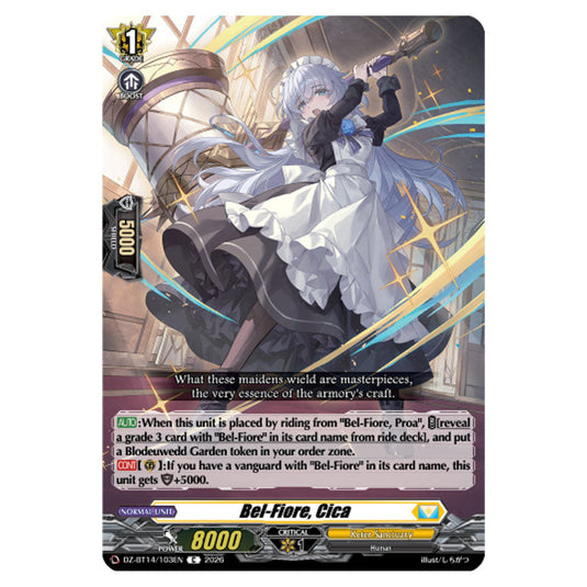 Bel-Fiore, Cica DZ-BT14/103EN card from the Cardfight!! Vanguard set Envoys of the Crimson Moon