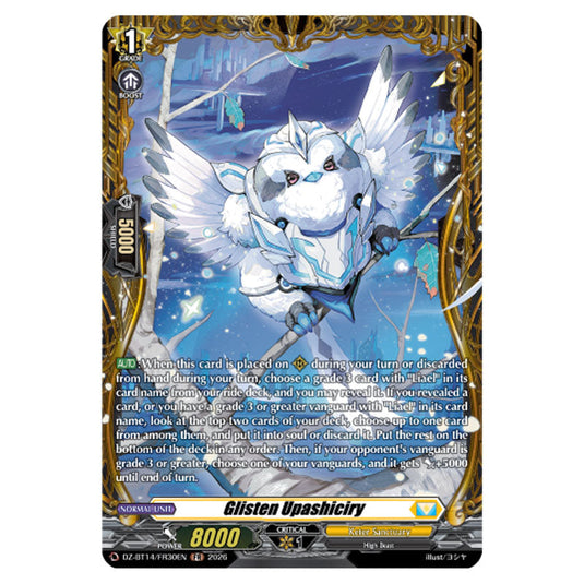 Glisten Upashiciry DZ-BT14/FR30EN card from the Cardfight!! Vanguard set Envoys of the Crimson Moon