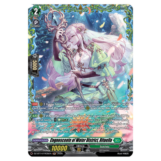 Cognoscente of Water District, Rituella DZ-BT14/FR35EN card from the Cardfight!! Vanguard set Envoys of the Crimson Moon