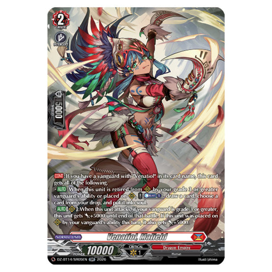 Venatiol, Malield DZ-BT14/SR05EN card from the Cardfight!! Vanguard set Envoys of the Crimson Moon