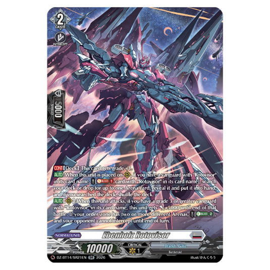 Ebenholz Rotovisor DZ-BT14/SR21EN card from the Cardfight!! Vanguard set Envoys of the Crimson Moon