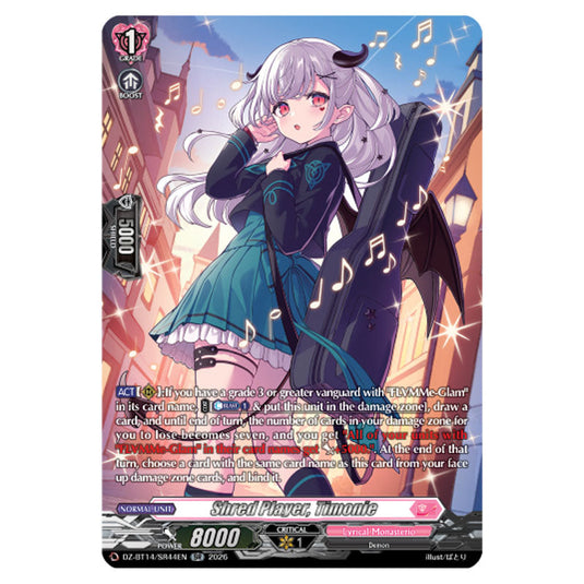 Shred Player, Timonie DZ-BT14/SR44EN card from the Cardfight!! Vanguard set Envoys of the Crimson Moon