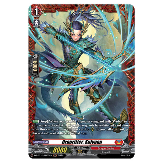 Dragritter, Sufyaan DZ-BT15/FR07EN card from the Cardfight!! Vanguard set Strike of Illusionary Shadows