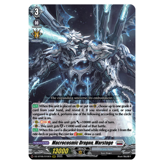 Macrocosmic Dragon, Marstoge DZ-BT06/010EN card from the Cardfight!! Vanguard set Generation Dragenesis