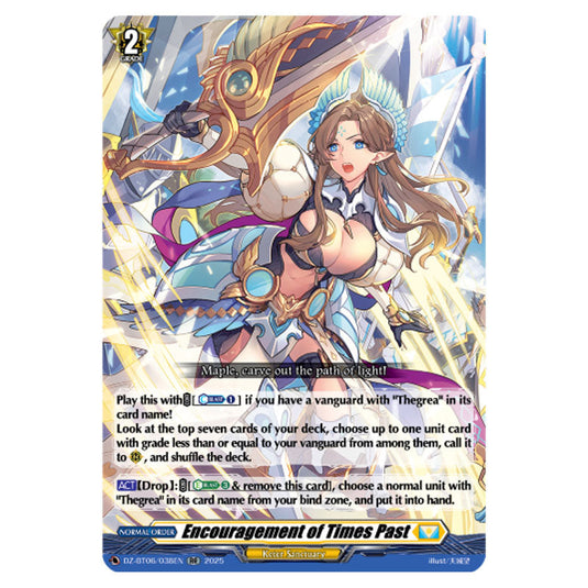 Encouragement of Times Past DZ-BT06/038EN card from the Cardfight!! Vanguard set Generation Dragenesis