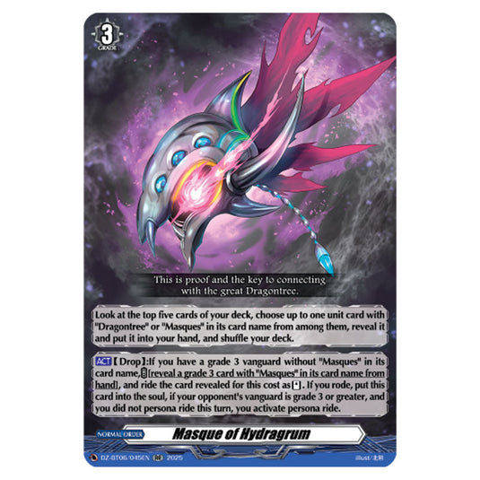Masque of Hydragrum DZ-BT06/045EN card from the Cardfight!! Vanguard set Generation Dragenesis