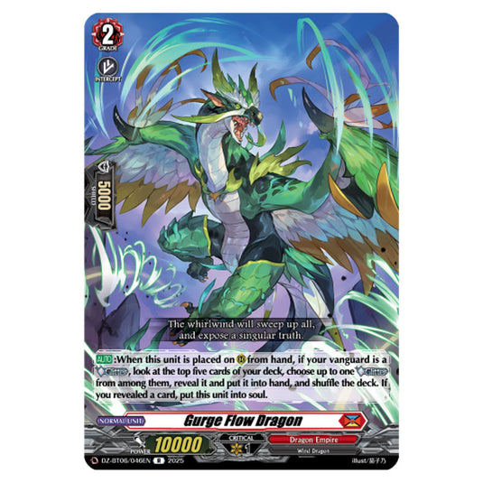Gurge Flow Dragon DZ-BT06/046EN card from the Cardfight!! Vanguard set Generation Dragenesis