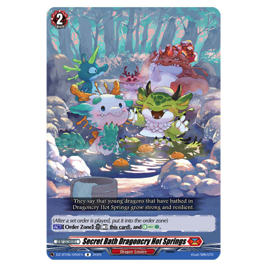 Secret Bath Dragoncry Hot Springs DZ-BT06/050EN card from the Cardfight!! Vanguard set Generation Dragenesis