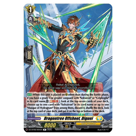 Dragontree Offshoot, Diguei DZ-BT06/064EN card from the Cardfight!! Vanguard set Generation Dragenesis
