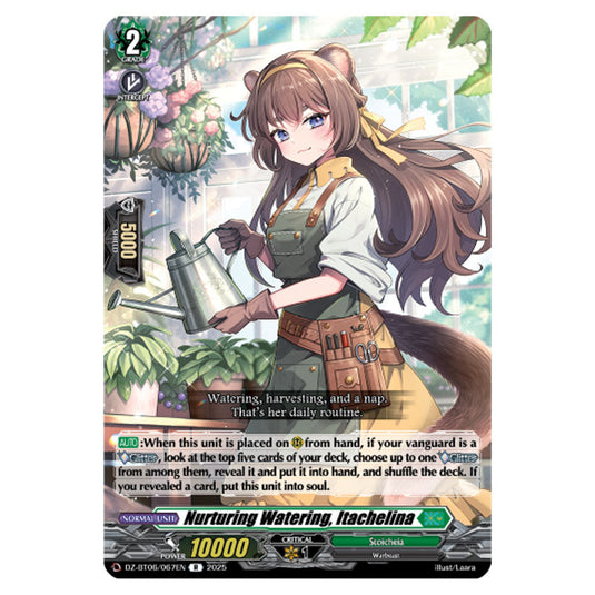 Nurturing Watering, Itachelina DZ-BT06/067EN card from the Cardfight!! Vanguard set Generation Dragenesis