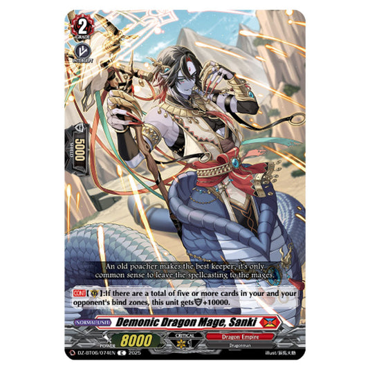 Demonic Dragon Mage, Sanki DZ-BT06/074EN card from the Cardfight!! Vanguard set Generation Dragenesis