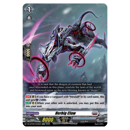 Herbig Claw DZ-BT06/EX25EN card from the Cardfight!! Vanguard set Generation Dragenesis