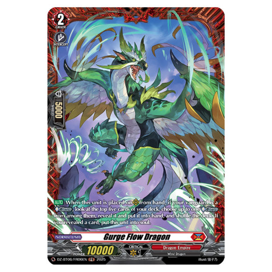 Gurge Flow Dragon DZ-BT06/FR06EN card from the Cardfight!! Vanguard set Generation Dragenesis